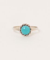 Indian Jewelry（インディアンジュエリー）の「THEATER シアター サークルターコイズスリムシルバーリング Made in USA（リング）」