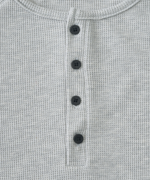 ANALOG MOOD（アナログムード）の「ヴィンテージモダンヘンリーネック長袖Tシャツ（グレー）（Tシャツ/カットソー・メンズ・その他・FREE）」の5枚目の写真