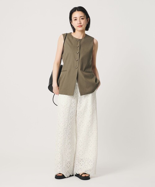 BEAUTY&YOUTH UNITED ARROWS(ビューティーアンドユースユナイテッドアローズ)の「コードレース イージーパンツ(その他パンツ・レディース・オフホワイト/ブラック・M/S)」の13枚目の写真