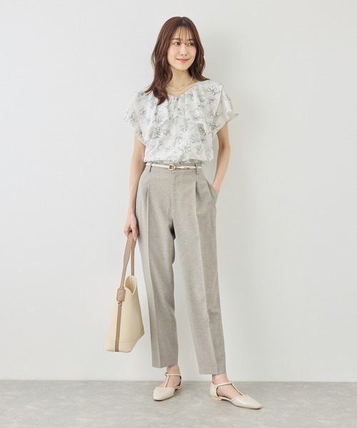 ROPE' PICNIC(ロペピクニック)の「花柄フェミニンブラウス(シャツ/ブラウス・レディース・イエロー/サックスブルー/オフホワイト・FREE)」の4枚目の写真