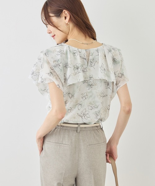 ROPE' PICNIC(ロペピクニック)の「花柄フェミニンブラウス(シャツ/ブラウス・レディース・イエロー/サックスブルー/オフホワイト・FREE)」の7枚目の写真