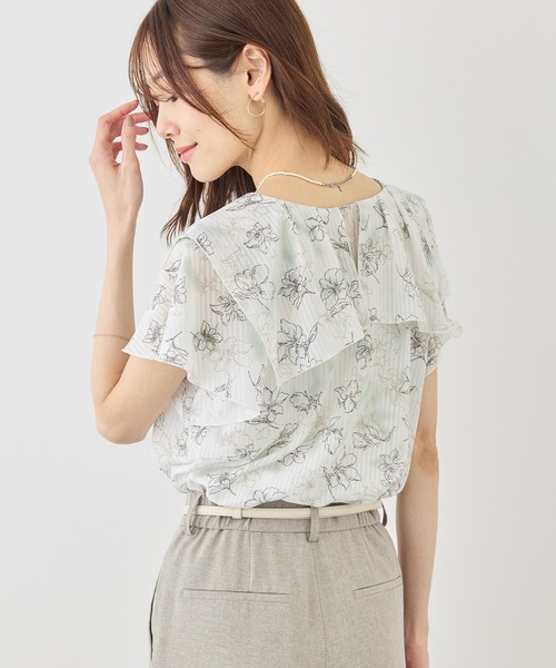 ROPE' PICNIC(ロペピクニック)の「花柄フェミニンブラウス(シャツ/ブラウス・レディース・イエロー/サックスブルー/オフホワイト・FREE)」の8枚目の写真