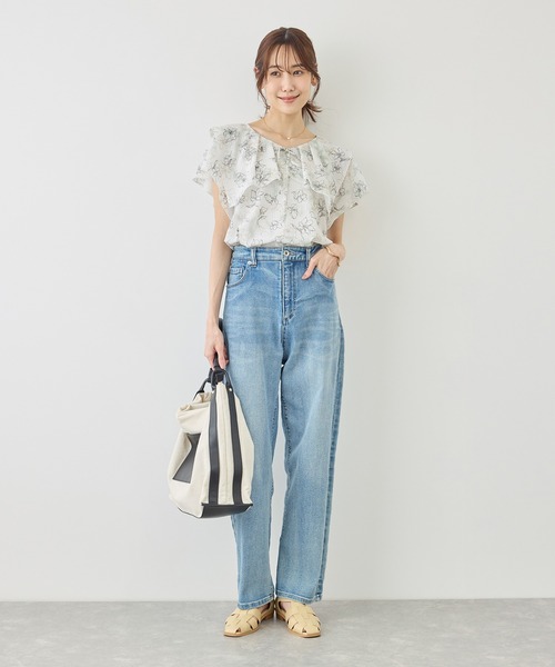 ROPE' PICNIC(ロペピクニック)の「花柄フェミニンブラウス(シャツ/ブラウス・レディース・イエロー/サックスブルー/オフホワイト・FREE)」の9枚目の写真