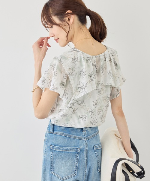 ROPE' PICNIC(ロペピクニック)の「花柄フェミニンブラウス(シャツ/ブラウス・レディース・イエロー/サックスブルー/オフホワイト・FREE)」の14枚目の写真