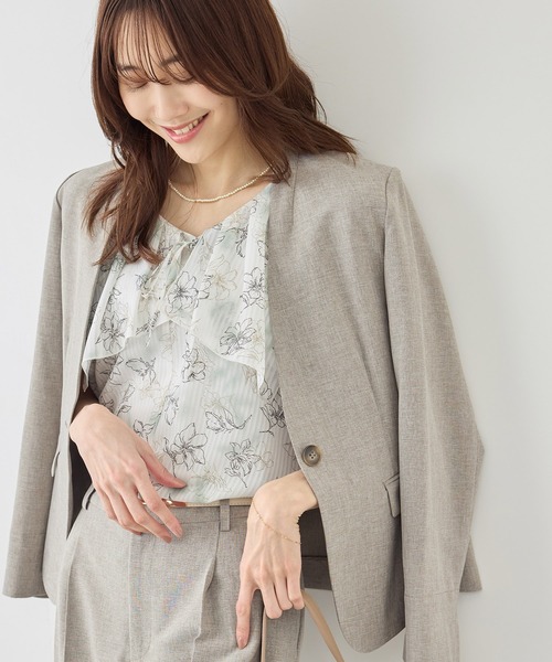 ROPE' PICNIC(ロペピクニック)の「花柄フェミニンブラウス(シャツ/ブラウス・レディース・イエロー/サックスブルー/オフホワイト・FREE)」の15枚目の写真