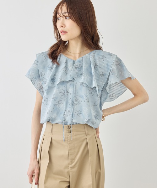 ROPE' PICNIC(ロペピクニック)の「花柄フェミニンブラウス(シャツ/ブラウス・レディース・イエロー/サックスブルー/オフホワイト・FREE)」の20枚目の写真