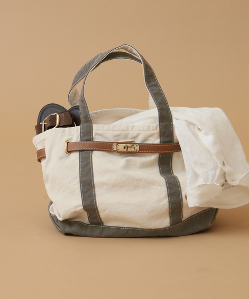 Spick & Span(スピックアンドスパン)の「《一部店舗+WEB限定》SITA PARANTICA/シータパランティカ キャンバストート M(クラッチバッグ・レディース・ブラック/チャコールグレー/グリーン・FREE)」の4枚目の写真