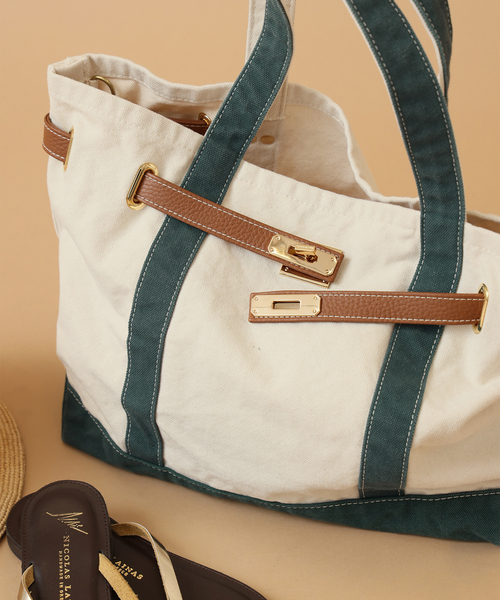 Spick & Span(スピックアンドスパン)の「《一部店舗+WEB限定》SITA PARANTICA/シータパランティカ キャンバストート M(クラッチバッグ・レディース・ブラック/チャコールグレー/グリーン・FREE)」の21枚目の写真