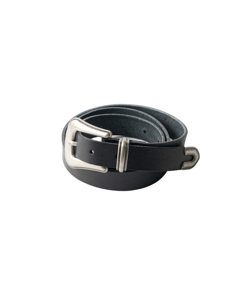 Subciety(サブサエティ)の「Hook buckle Leather belt(ベルト・メンズ・ブラック・FREE)」の1枚目の写真