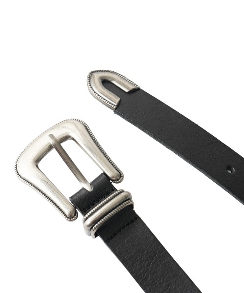 Subciety(サブサエティ)の「Hook buckle Leather belt(ベルト・メンズ・ブラック・FREE)」の3枚目の写真