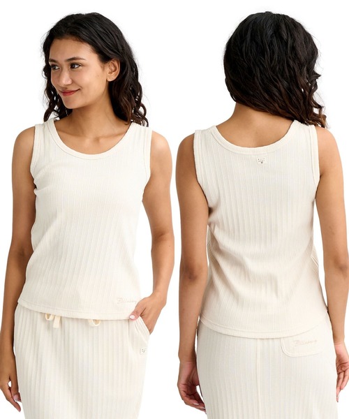 BILLABONG(ビラボン)の「BILLABONG ウィメンズ JACQUARD RIB TANK TO セットアップ タンクトップ 【2026年春夏モデル】(タンクトップ・レディース・オフホワイト/アイボリー・MEDIUM)」の2枚目の写真