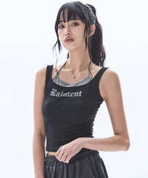 RAIMENT（レイメント）の「(W) ウィメンズホットフィックスダブルレイヤードスリーブレス_ブラック（Tシャツ/カットソー）」