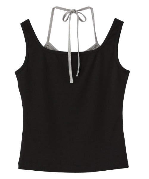 RAIMENT(レイメント)の「(W) ウィメンズホットフィックスダブルレイヤードスリーブレス_ブラック(Tシャツ/カットソー・レディース・その他・WS/WM)」の4枚目の写真