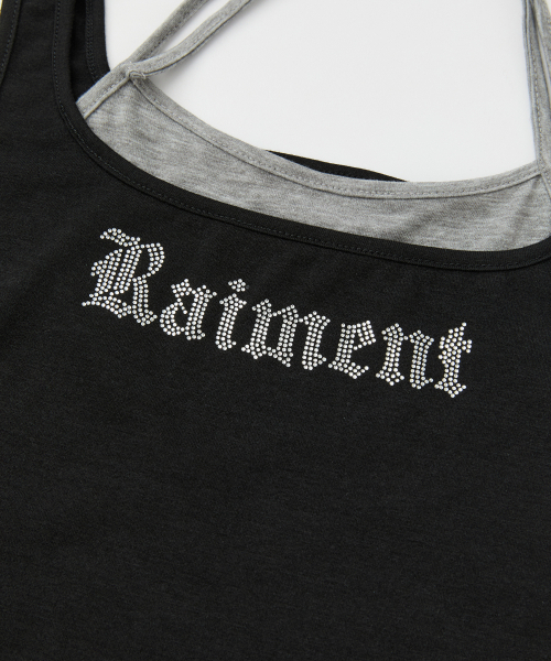 RAIMENT(レイメント)の「(W) ウィメンズホットフィックスダブルレイヤードスリーブレス_ブラック(Tシャツ/カットソー・レディース・その他・WS/WM)」の6枚目の写真