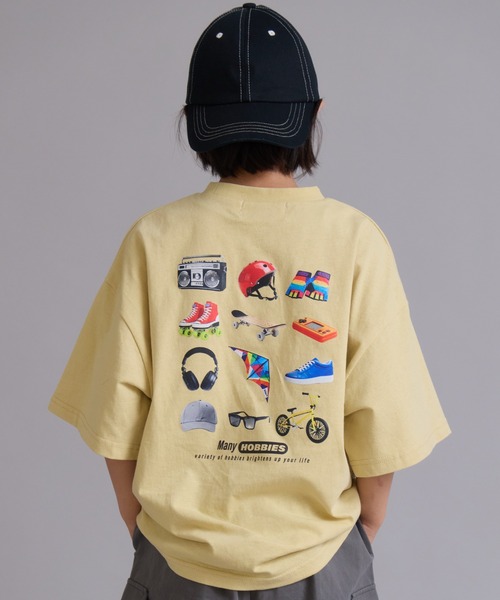 PAIRMANON STREET(ペアマノンストリート)の「【90-160cm】【綿100%】フェイバリットフォト 半袖T【PAIRMANON STREET】(Tシャツ/カットソー・キッズ・ライトイエロー/グレー/ライトブルー/グレー系その他/ホワイト・140/130/120/110/100/90/160/150)」の5枚目の写真