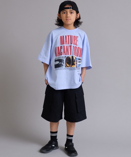 PAIRMANON STREET(ペアマノンストリート)の「【90-160cm】【綿100%】フェイバリットフォト 半袖T【PAIRMANON STREET】(Tシャツ/カットソー・キッズ・ライトイエロー/グレー/ライトブルー/グレー系その他/ホワイト・140/130/120/110/100/90/160/150)」の4枚目の写真