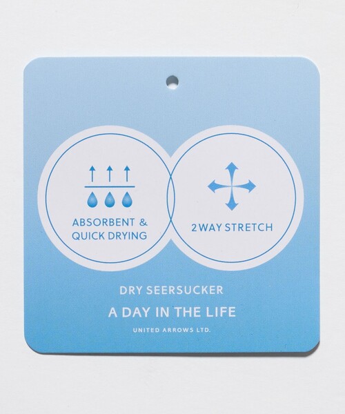 A DAY IN THE LIFE UNITED ARROWS(アデイインザライフユナイテッドアローズ)の「ドライ サッカーリラックス レギュラーカラーシャツ-吸水速乾・ストレッチ-<A DAY IN THE LIFE>(シャツ/ブラウス・メンズ・ベージュ/ネイビー/ダークグレー・M/L)」の12枚目の写真