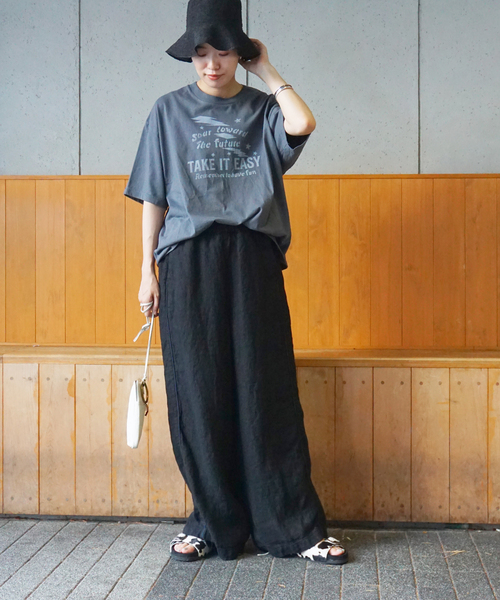 JOURNAL STANDARD LUXE(ジャーナルスタンダード ラックス)の「プリントT(TAKE IT EASY)(Tシャツ/カットソー・レディース・ホワイト/チャコールグレー・FREE)」の6枚目の写真