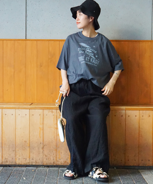 JOURNAL STANDARD LUXE(ジャーナルスタンダード ラックス)の「プリントT(TAKE IT EASY)(Tシャツ/カットソー・レディース・ホワイト/チャコールグレー・FREE)」の8枚目の写真