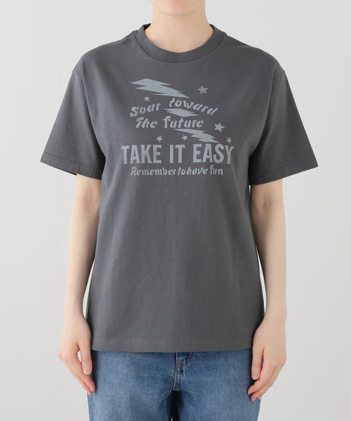 JOURNAL STANDARD LUXE(ジャーナルスタンダード ラックス)の「プリントT(TAKE IT EASY)(Tシャツ/カットソー・レディース・ホワイト/チャコールグレー・FREE)」の18枚目の写真