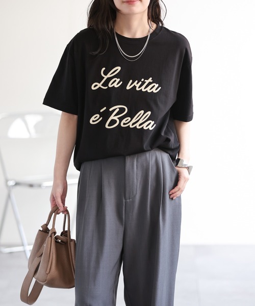 ヴィンテージ風ロゴプリントTシャツ / 大人カジュアル