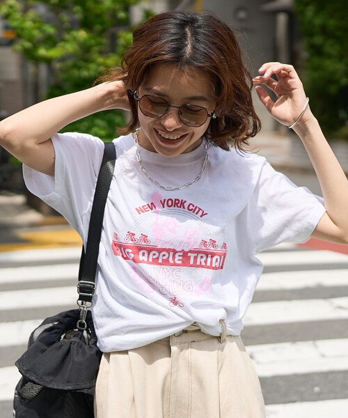 セール】SPORTS PRINT T-SHIRT/ロゴTシャツ（Tシャツ/カットソー