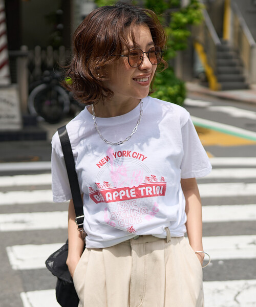 FREAK'S STORE(フリークスストア)の「SPORTS PRINT T-SHIRT/ロゴTシャツ(Tシャツ/カットソー・レディース・その他/ホワイト/オフホワイト・フリ-)」の13枚目の写真