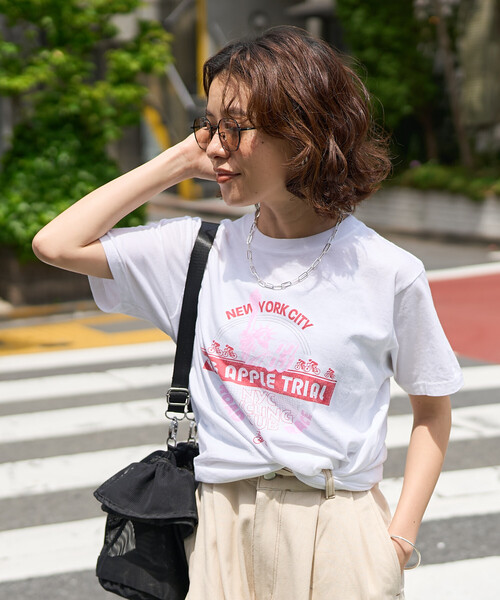 FREAK'S STORE(フリークスストア)の「SPORTS PRINT T-SHIRT/ロゴTシャツ(Tシャツ/カットソー・レディース・その他/ホワイト/オフホワイト・フリ-)」の14枚目の写真