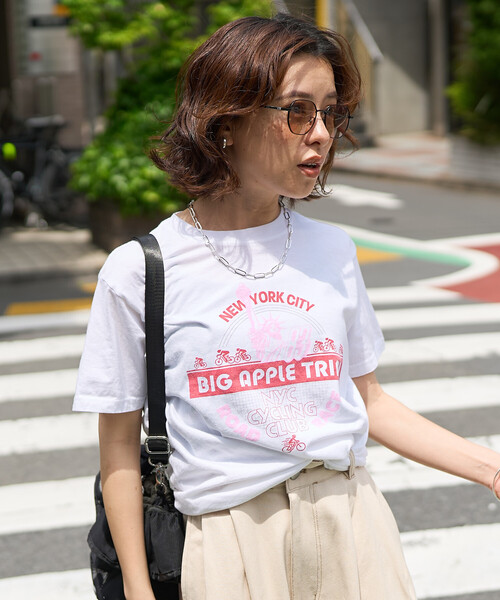 FREAK'S STORE(フリークスストア)の「SPORTS PRINT T-SHIRT/ロゴTシャツ(Tシャツ/カットソー・レディース・その他/ホワイト/オフホワイト・フリ-)」の15枚目の写真