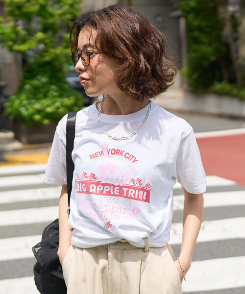 FREAK'S STORE(フリークスストア)の「SPORTS PRINT T-SHIRT/ロゴTシャツ(Tシャツ/カットソー・レディース・その他/ホワイト/オフホワイト・フリ-)」の18枚目の写真
