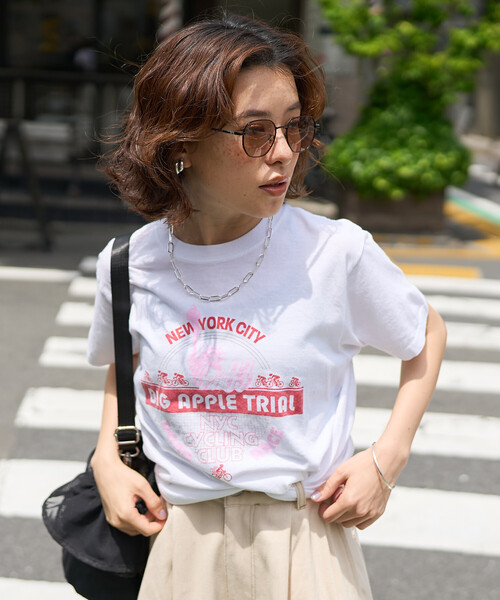 FREAK'S STORE(フリークスストア)の「SPORTS PRINT T-SHIRT/ロゴTシャツ(Tシャツ/カットソー・レディース・その他/ホワイト/オフホワイト・フリ-)」の19枚目の写真