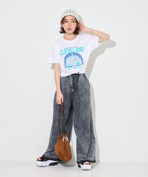 FREAK'S STORE(フリークスストア)の「SPORTS PRINT T-SHIRT/ロゴTシャツ(Tシャツ/カットソー・レディース・その他/ホワイト/オフホワイト・フリ-)」の22枚目の写真