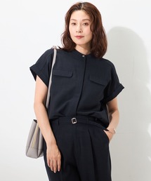GALLORIA（ギャローリア）の「【セットアップで着られる】撥水・麻調ブラウス（シャツ/ブラウス）」