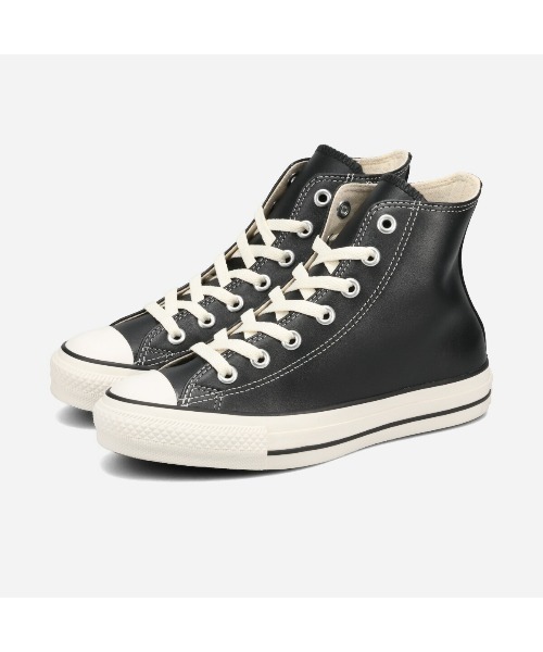 CONVERSE(コンバース)の「CONVERSE LEATHER ALL STAR (R) HI / コンバース レザー オールスター (R) HI / 31311311(スニーカー・レディース・ブラック・22.5cm)」の1枚目の写真