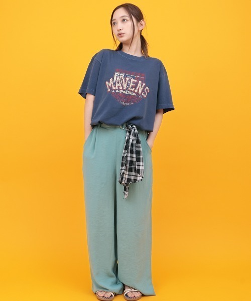 チチカカ(チチカカ)の「Orale! チェックスカーフベルトパンツ(その他パンツ・レディース・ベージュ/グリーン/チャコールグレー・FREE)」の14枚目の写真