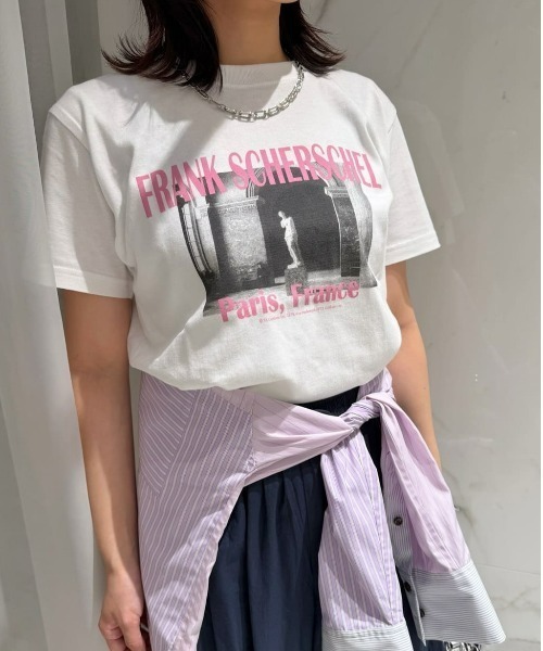 allureville(アルアバイル)の「PARIS ロゴT(Tシャツ/カットソー・レディース・モカ/ピンク/グリーン系その他/ブラック・2)」の4枚目の写真
