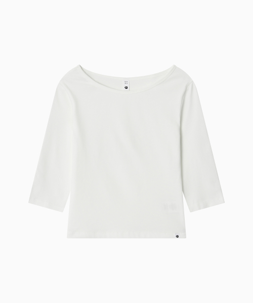 OHESHIO（オヘシオ）の「BASIC 3/4 SLEEVE T-SHIRT, WHITE（Tシャツ/カットソー・レディース・その他・FREE）」の5枚目の写真