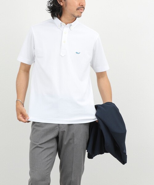 NOLLEY’S（ノーリーズ）の「《ビジカジ対応》クジラ Polo ボタンダウンポロシャツ 26SS（ポロシャツ・メンズ・レッド/グレイッシュブルー/ホワイト/グレー/ネイビー・S/XL/L/M/XXL）」の9枚目の写真
