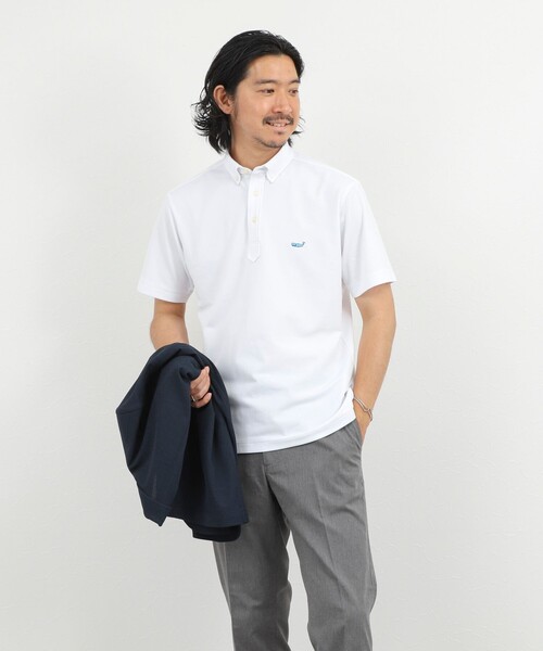 NOLLEY’S（ノーリーズ）の「《ビジカジ対応》クジラ Polo ボタンダウンポロシャツ 26SS（ポロシャツ・メンズ・レッド/グレイッシュブルー/ホワイト/グレー/ネイビー・S/XL/L/M/XXL）」の13枚目の写真