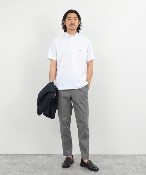 NOLLEY’S（ノーリーズ）の「《ビジカジ対応》クジラ Polo ボタンダウンポロシャツ 26SS（ポロシャツ・メンズ・レッド/グレイッシュブルー/ホワイト/グレー/ネイビー・S/XL/L/M/XXL）」の14枚目の写真