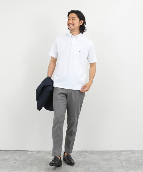 NOLLEY’S（ノーリーズ）の「《ビジカジ対応》クジラ Polo ボタンダウンポロシャツ 26SS（ポロシャツ・メンズ・レッド/グレイッシュブルー/ホワイト/グレー/ネイビー・S/XL/L/M/XXL）」の15枚目の写真
