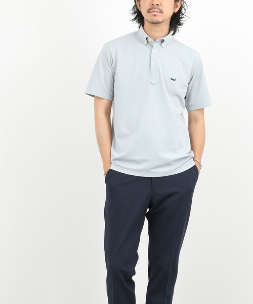 NOLLEY’S(ノーリーズ)の「《ビジカジ対応》クジラ Polo ボタンダウンポロシャツ 26SS(ポロシャツ・メンズ・レッド/グレイッシュブルー/ホワイト/グレー/ネイビー・S/XL/L/M/XXL)」の21枚目の写真