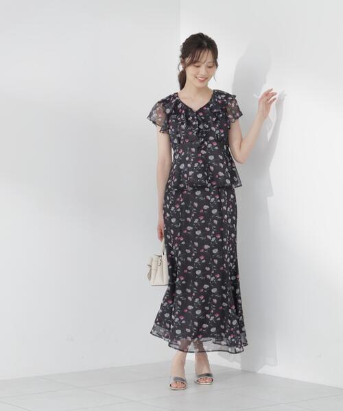PROPORTION BODY DRESSING(プロポーションボディドレッシング)の「フラワープリントマーメイドスカート / 1216220701(スカート・レディース・ホワイト系その他/ブラック・P/S/MEDIUM)」の20枚目の写真