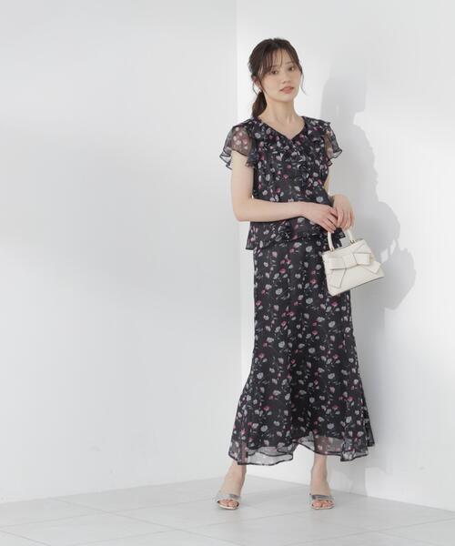 PROPORTION BODY DRESSING(プロポーションボディドレッシング)の「フラワープリントマーメイドスカート / 1216220701(スカート・レディース・ホワイト系その他/ブラック・P/S/MEDIUM)」の21枚目の写真