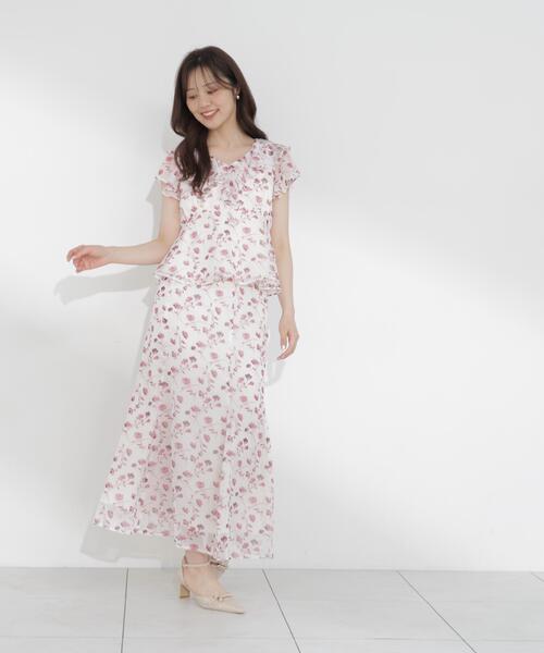 PROPORTION BODY DRESSING(プロポーションボディドレッシング)の「フラワープリントマーメイドスカート / 1216220701(スカート・レディース・ホワイト系その他/ブラック・P/S/MEDIUM)」の6枚目の写真