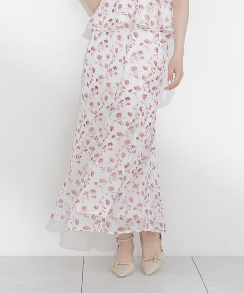 PROPORTION BODY DRESSING(プロポーションボディドレッシング)の「フラワープリントマーメイドスカート / 1216220701(スカート・レディース・ホワイト系その他/ブラック・P/S/MEDIUM)」の8枚目の写真