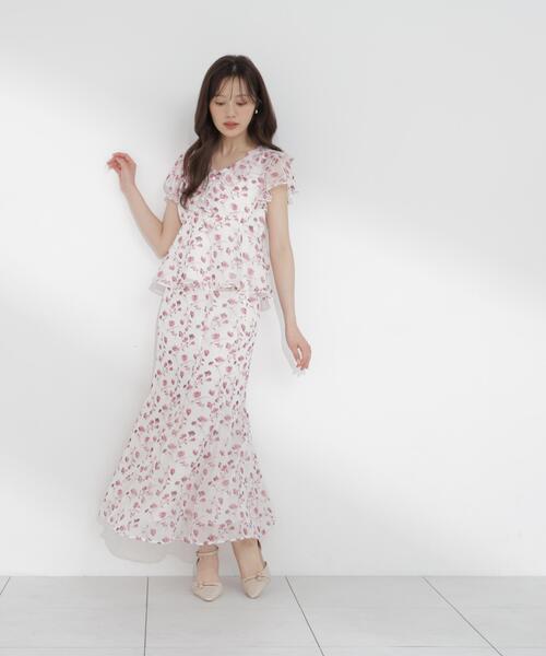 PROPORTION BODY DRESSING(プロポーションボディドレッシング)の「フラワープリントマーメイドスカート / 1216220701(スカート・レディース・ホワイト系その他/ブラック・P/S/MEDIUM)」の9枚目の写真