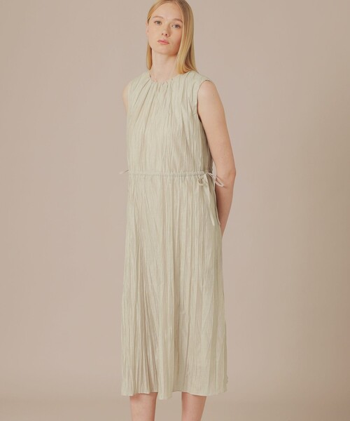 MACKINTOSH LONDON(マッキントッシュ ロンドン)の「ワッシャーカールマイヤーワンピース(ワンピース・レディース・ベージュ/チャコールグレー・40/38)」の1枚目の写真