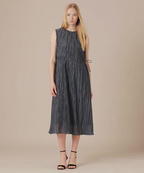 MACKINTOSH LONDON(マッキントッシュ ロンドン)の「ワッシャーカールマイヤーワンピース(ワンピース・レディース・ベージュ/チャコールグレー・40/38)」の6枚目の写真