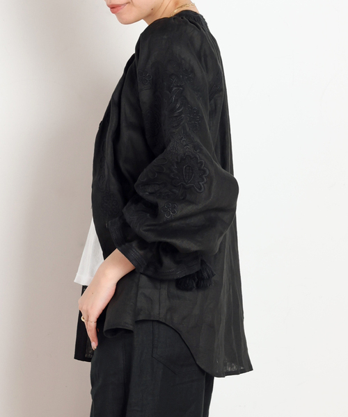 AP STUDIO（エーピーストゥディオ）の「【ANNABO/アンナボ】Pixel Rose Blouse（シャツ/ブラウス・レディース・ブラック/ラスタ・FREE）」の5枚目の写真